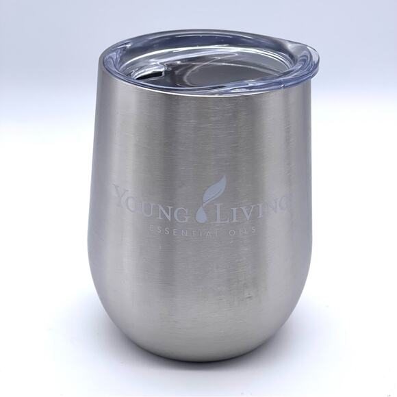 Young Living Stainless Steel Stemless Wine Tumbler / Mug - 12 Ounce New in Box - Picture 1 of 9